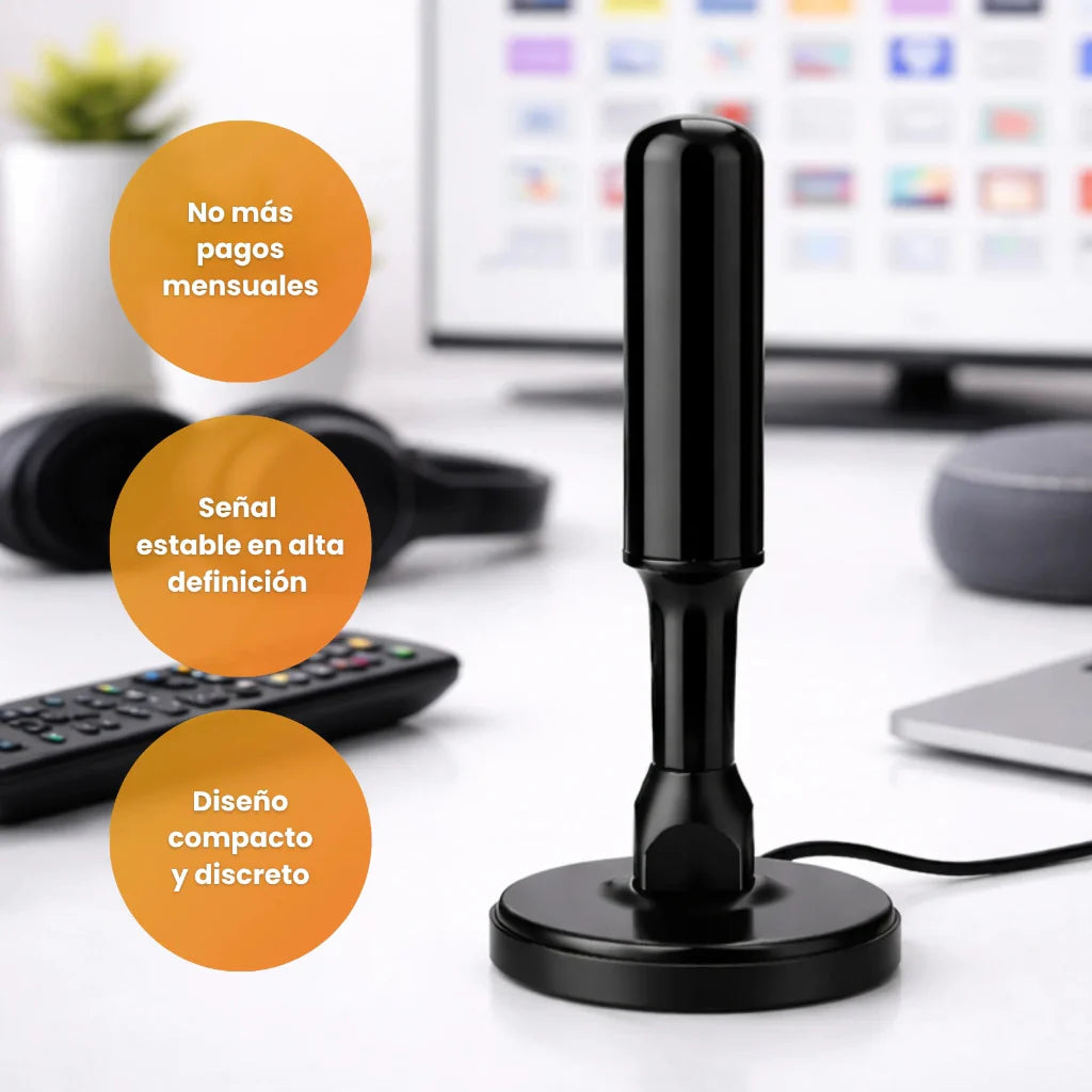 SignalMax 360° 2X1 – Antena TV Digital TDT 4K UHD Profesional +3000 Canales