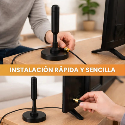 SignalMax 360° 2X1 – Antena TV Digital TDT 4K UHD Profesional +3000 Canales