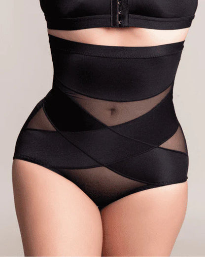 2 x 1 - Panty faja de cintura alta, con compresión cruzada | Producto Exclusivo