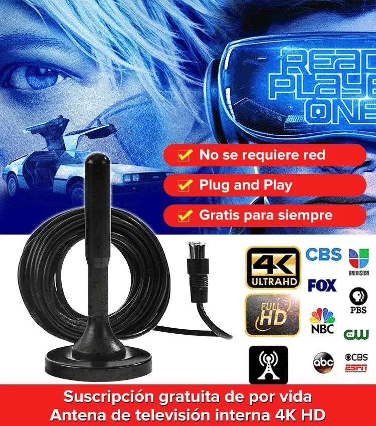 SignalMax 360° 2X1 – Antena TV Digital TDT 4K UHD Profesional