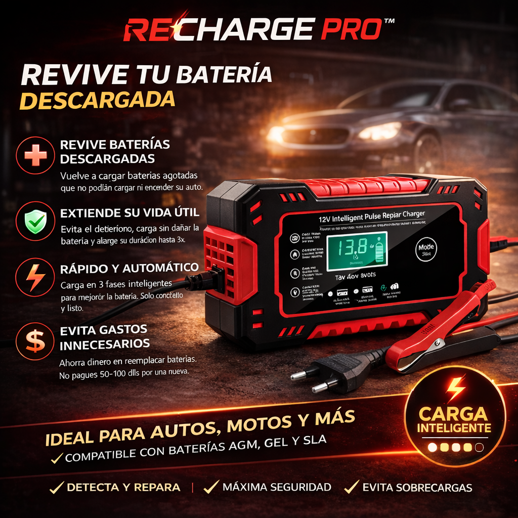 ReCharge Pro™ - Revive tus baterias al instante