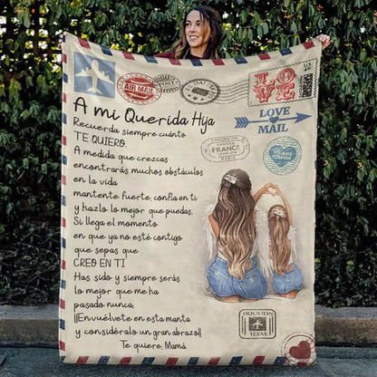 Manta para mi querida hija - Grande (1,5x2 metros)