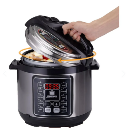 Olla a Presión Eléctrica 6L – Cocina Rápido y Fácil – Comidas Listas en Minutos, Cada Día