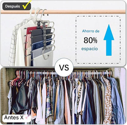 Perchero Vertical 5 en 1 (OFERTA ESPECIAL 3x1)✨ Optimiza tu armario 👖 Ahorra espacio desde el primer uso