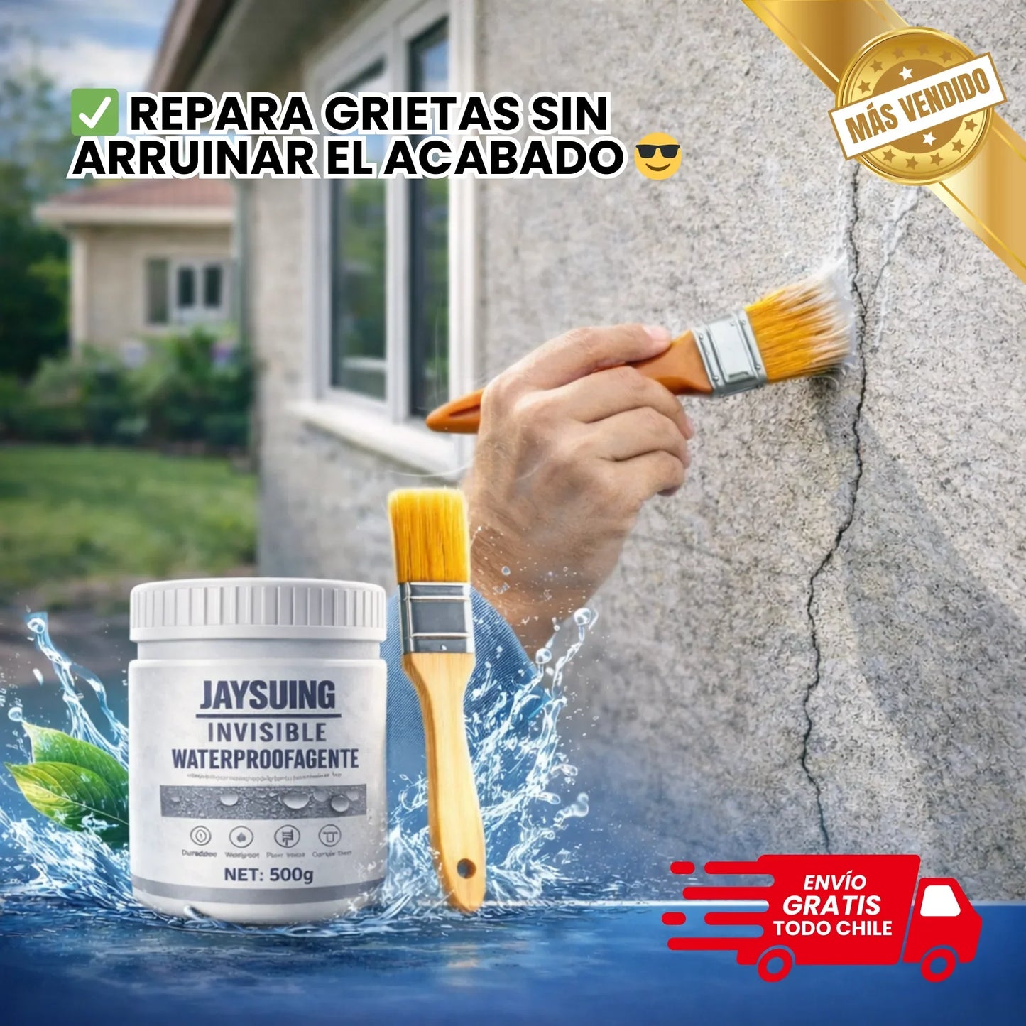 Sellador Impermeable Transparente 🫟 Sella Filtraciones ✨ Protege tus paredes en 24 horas sin alterar su color