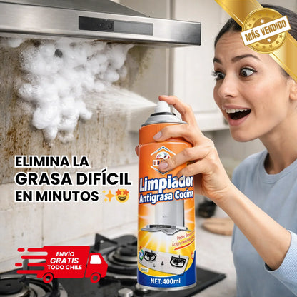 Limpiador en Espuma Activa 🤩 Elimina Grasa Difícil 🫕✨ Cocina Impecable en Minutos